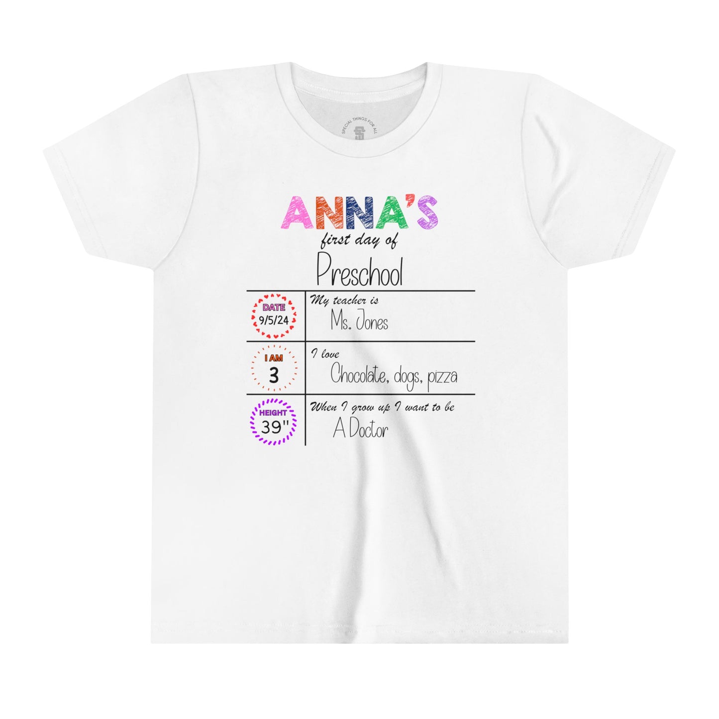 First Day of School Custom T-Shirt