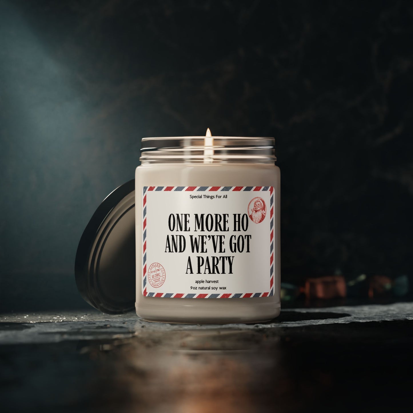 One More Ho And We've Got A Party Glass Candle