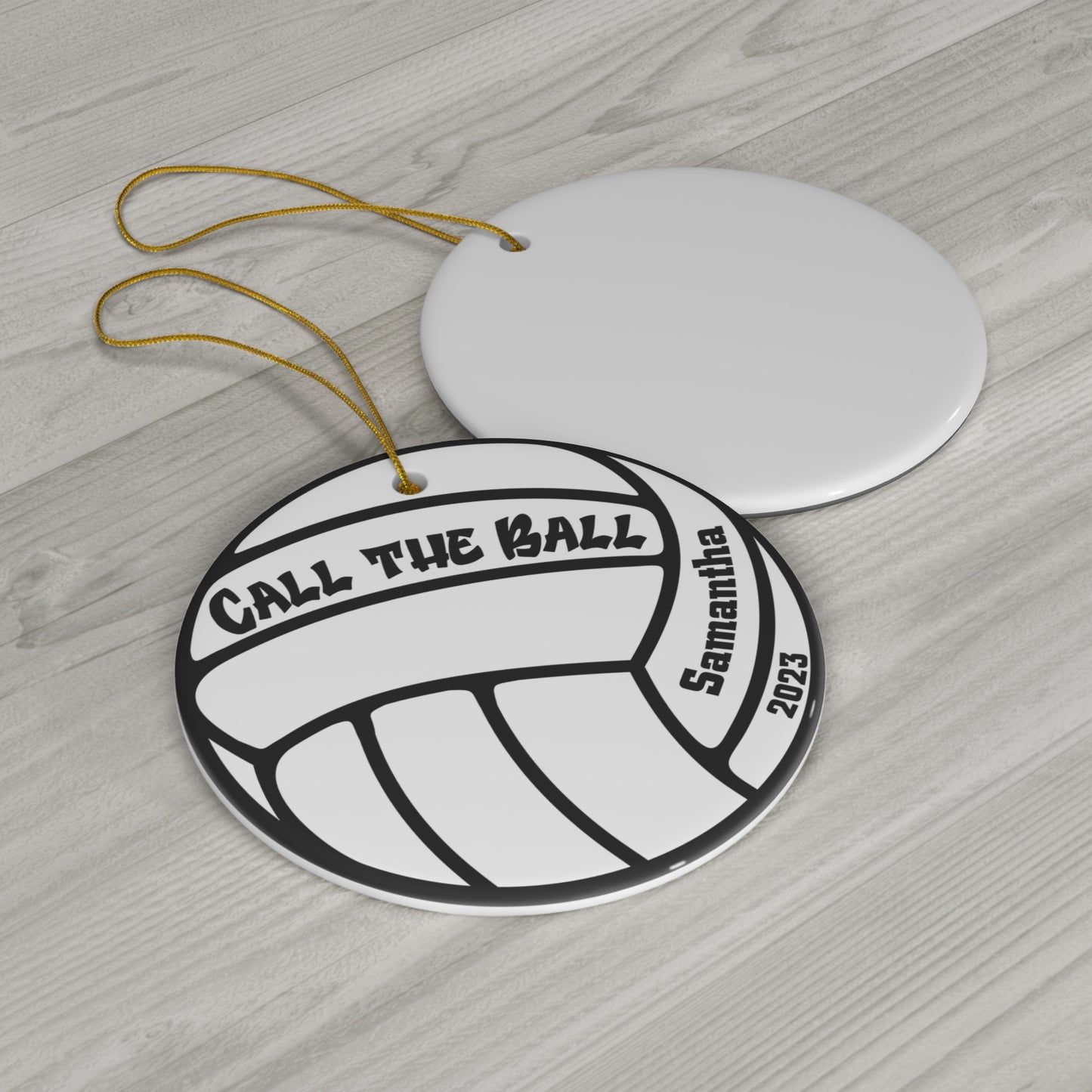 Call the Ball Custom Name Volleyball Ornament