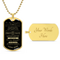 To My Daughter - I Will Always Be There For You Dog Tag - Love Mom (Engraving option on next Page)
