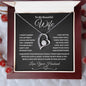 To My Beautiful Wife | Forever Love Necklace - BW