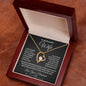 To My Beautiful Wife | Forever Love Necklace - BW