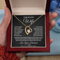 To My Beautiful Wife | Forever Love Necklace - BW