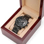 Black Chronograph Watch to My Fishing Dad
