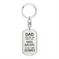 Dad You're Awesome Dog Tag Keychain from Kids (Engraving option on next Page)