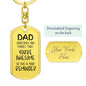 Dad You're Awesome Dog Tag Keychain from Kids (Engraving option on next Page)