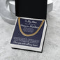 To My Man - I Love You With All My Heart - Cuban Chain Promise Necklace