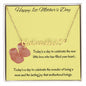 Happy First Mother's Day Custom Name Necklace with Heart