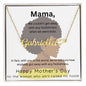 Happy Mother's Day Mama - Custom Name Necklace with Heart