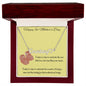 Happy First Mother's Day Custom Name Necklace with Heart