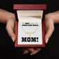 Mom is the Best Word in the Whole Wide World Name Necklace with Heart
