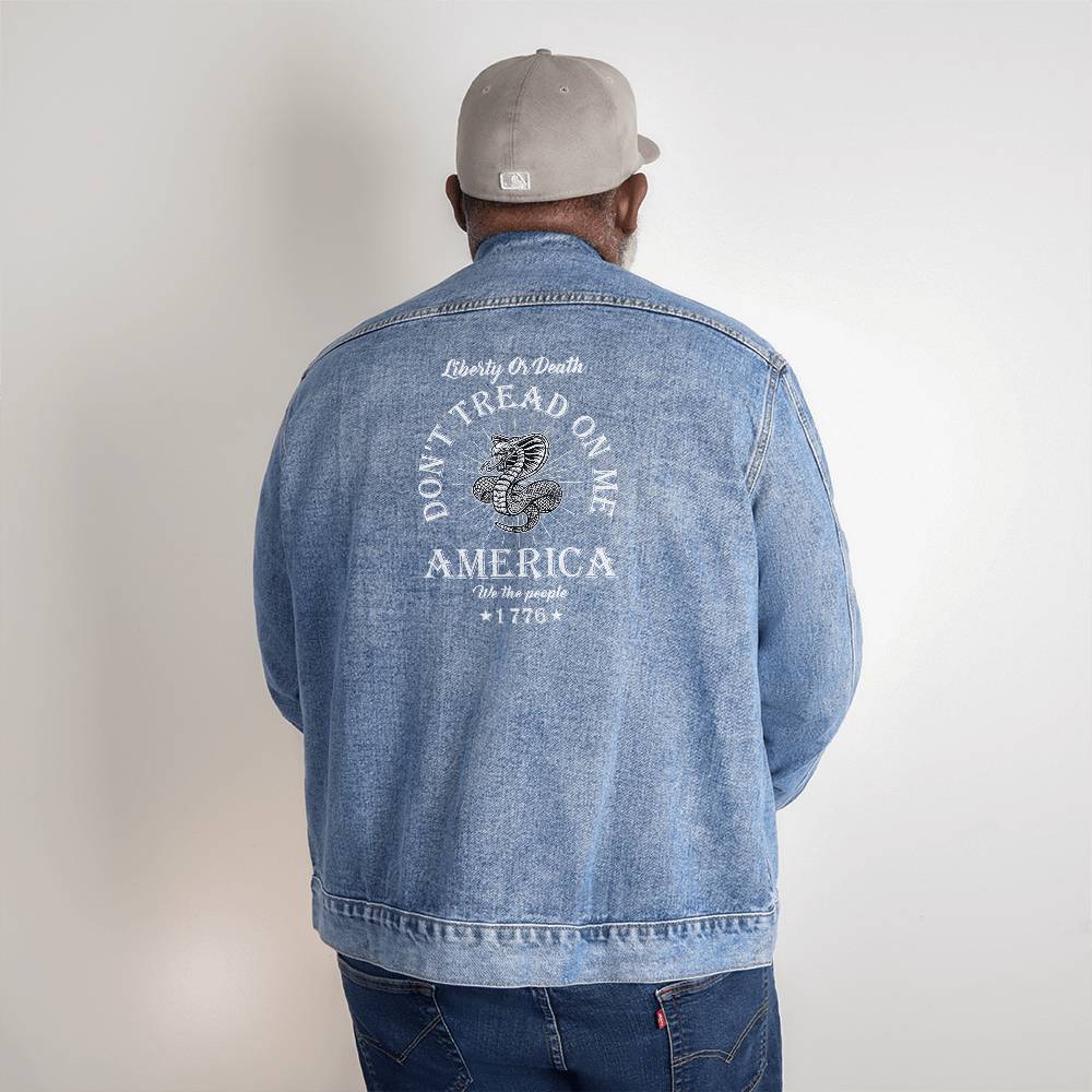 American Patriot Don't Tread On Me Denim Jean Jacket