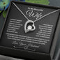 To My Beautiful Wife | Forever Love Necklace - BW