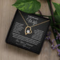 To My Beautiful Wife | Forever Love Necklace - BW