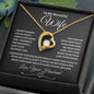 To My Beautiful Wife | Forever Love Necklace - BW