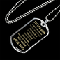 To My Son Always Believe Dog Tag Black/Gold - Love Dad (Engraving option on next Page)