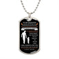 To My Daughter - Believe In Yourself Dog Tag - Love Dad (Engraving option on next Page)