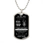 To My Son - Never Forget This Old Lion Loves You Dog Tag - Love Dad (Engraving option on next Page)