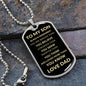 To My Son Always Believe Dog Tag Black/Gold - Love Dad (Engraving option on next Page)