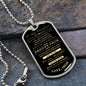 To My Daughter - I Will Always Be There For You Dog Tag - Love Mom (Engraving option on next Page)