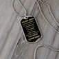 To My Son Always Believe Dog Tag Black/Gold - Love Dad (Engraving option on next Page)