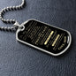 To My Daughter - I Will Always Be There For You Dog Tag - Love Mom (Engraving option on next Page)