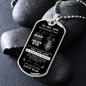 To My Son - Never Forget This Old Lion Loves You Dog Tag - Love Dad (Engraving option on next Page)
