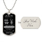 To My Son - Never Forget This Old Lion Loves You Dog Tag - Love Dad (Engraving option on next Page)