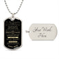 To My Daughter - I Will Always Be There For You Dog Tag - Love Mom (Engraving option on next Page)