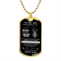 To My Son - Never Forget This Old Lion Loves You Dog Tag - Love Dad (Engraving option on next Page)