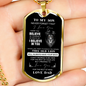 To My Son - Never Forget This Old Lion Loves You Dog Tag - Love Dad (Engraving option on next Page)