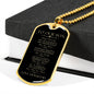 To Our Son - You Are Loved More Than You Know Dog Tag - Love Mom and Dad (Engraving option on next Page)