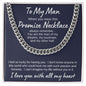 To My Man - I Love You With All My Heart - Cuban Chain Promise Necklace