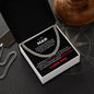 To My Man - I Love You Cuban Necklace