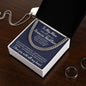 To My Man - I Love You With All My Heart - Cuban Chain Promise Necklace