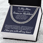 To My Man - I Love You With All My Heart - Cuban Chain Promise Necklace