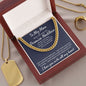 To My Man - I Love You With All My Heart - Cuban Chain Promise Necklace