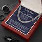 To My Man - I Love You With All My Heart - Cuban Chain Promise Necklace