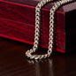 To My Man - I Love You With All My Heart - Cuban Chain Promise Necklace