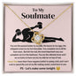 To My Soulmate Love Knot Necklace - I Love You More Than Orgasms Pink