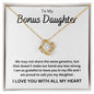 To My Bonus Daughter Love Knot Necklace - Our Bond Is Strong