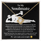 To My Soulmate Love Knot Necklace - I Love You More Than Orgasms Black