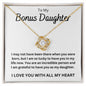 To My Bonus Daughter Love Knot Necklace - Lucky To Have You
