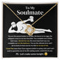 To My Soulmate Love Knot Necklace - I Love You More Than Orgasms Black w/Gold