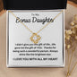 Bonus Daughter Gold or Silver Love Knot Necklace - Shine Like The Brightest Star