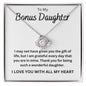 To My Bonus Daughter Love Knot Necklace - Grateful You Are In My Life