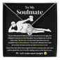 To My Soulmate Love Knot Necklace - I Love You More Than Orgasms Black w/Gold