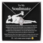 To My Soulmate Love Knot Necklace - I Love You More Than Orgasms Black
