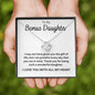 To My Bonus Daughter Love Knot Necklace - Grateful You Are In My Life
