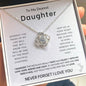 To My Daughter - Never Forget I Love You Love Knot Necklace